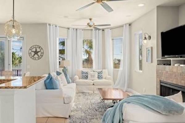 Living room of Panama City Beach vacation rental