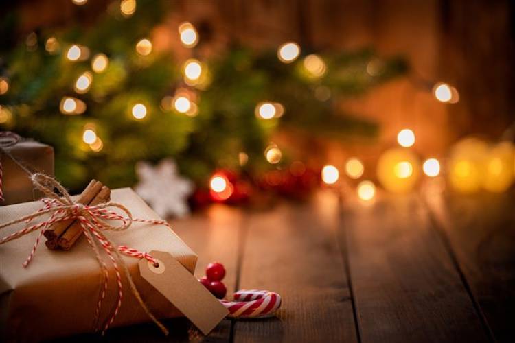 presents under christmas tree