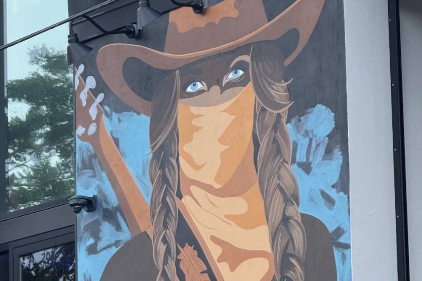 masked cowgirl mural 12 south nashville