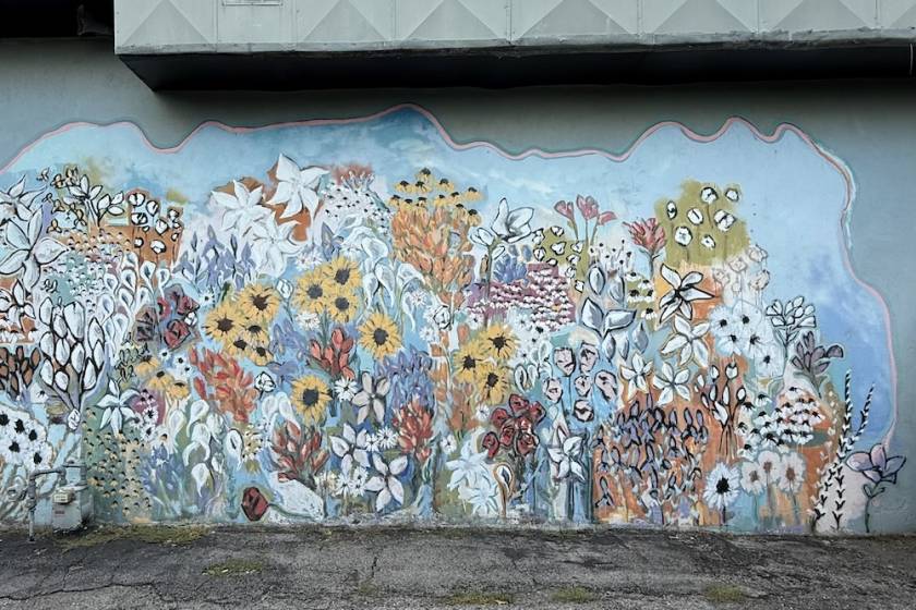 12 south neighborhood floral mural 