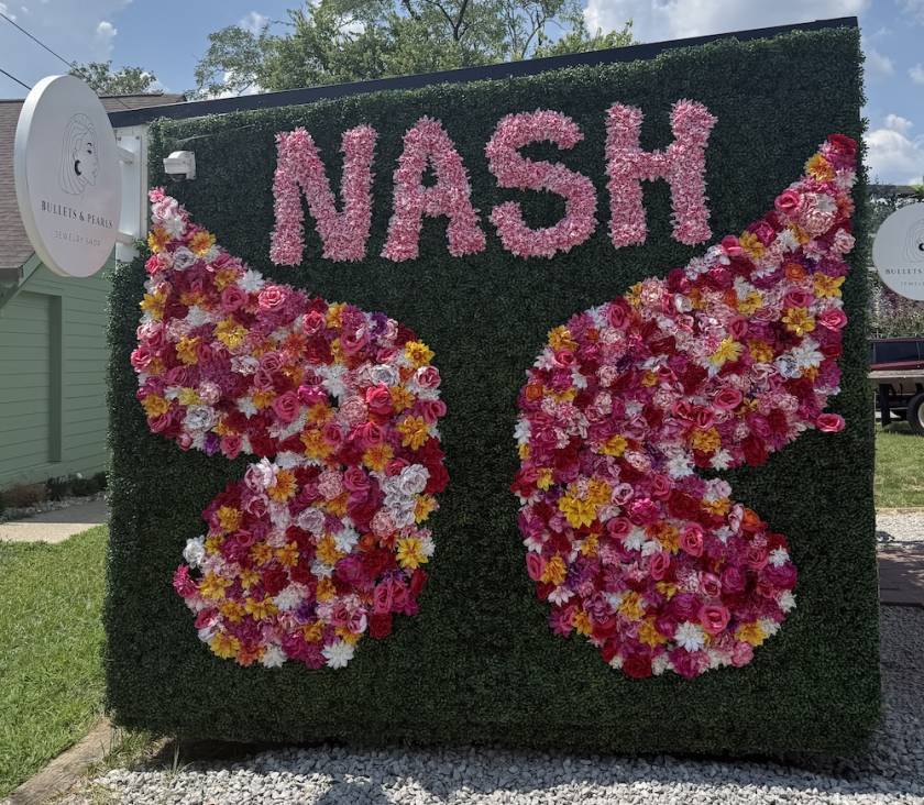 floral photo wall in 12 south nashville 